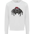 Christmas Tarantula Funny Xmas Hat Spider Kids Sweatshirt Jumper White