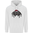 Christmas Tarantula Funny Xmas Hat Spider Mens 80% Cotton Hoodie White