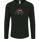 Christmas Tarantula Funny Xmas Hat Spider Mens Long Sleeve T-Shirt Black