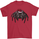 Christmas Tarantula Funny Xmas Hat Spider Mens T-Shirt 100% Cotton Red