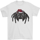Christmas Tarantula Funny Xmas Hat Spider Mens T-Shirt 100% Cotton White