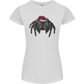Christmas Tarantula Funny Xmas Hat Spider Womens Petite Cut T-Shirt White