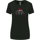 Christmas Tarantula Funny Xmas Hat Spider Womens Wider Cut T-Shirt Black