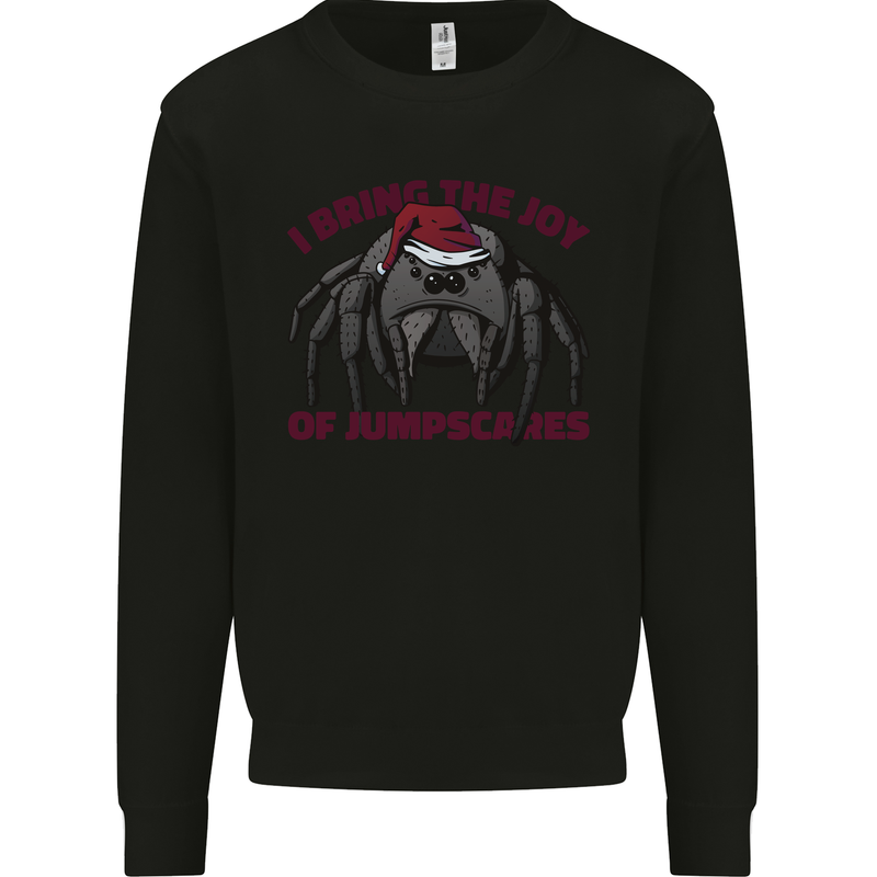 Christmas Tarantula Funny Xmas Spider Kids Sweatshirt Jumper Black