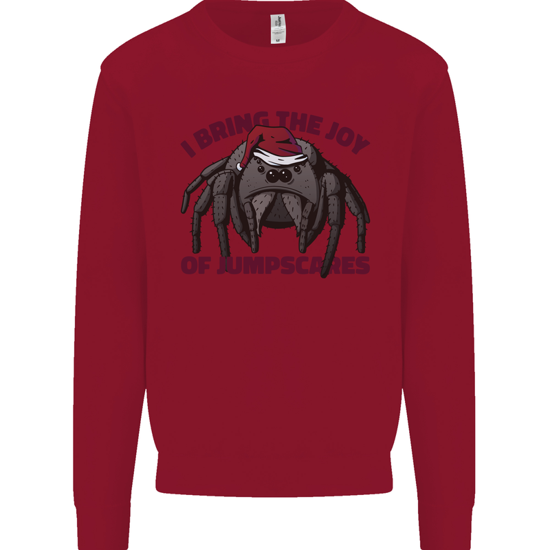 Christmas Tarantula Funny Xmas Spider Kids Sweatshirt Jumper Red