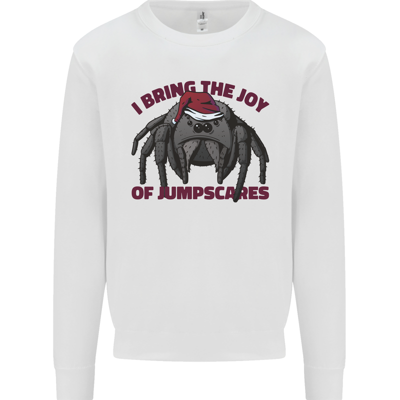 Christmas Tarantula Funny Xmas Spider Kids Sweatshirt Jumper White