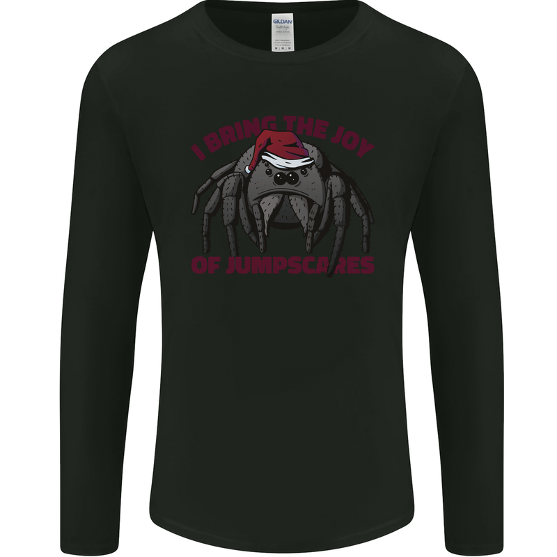 Christmas Tarantula Funny Xmas Spider Mens Long Sleeve T-Shirt Black