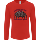 Christmas Tarantula Funny Xmas Spider Mens Long Sleeve T-Shirt Red
