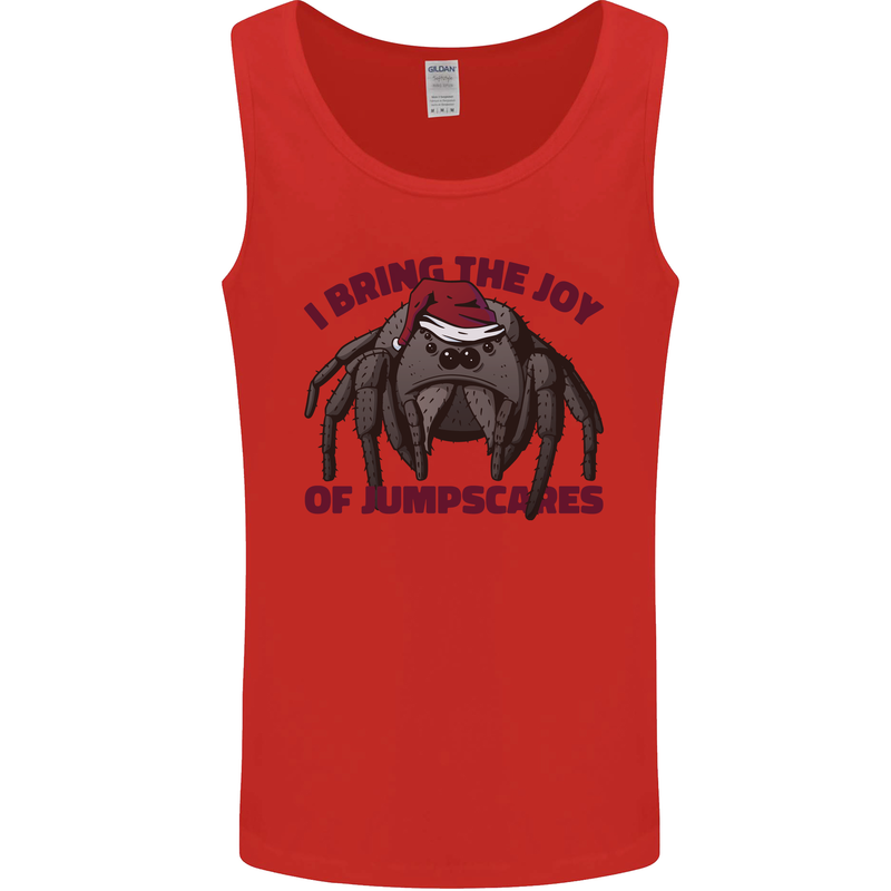 Christmas Tarantula Funny Xmas Spider Mens Vest Tank Top Red
