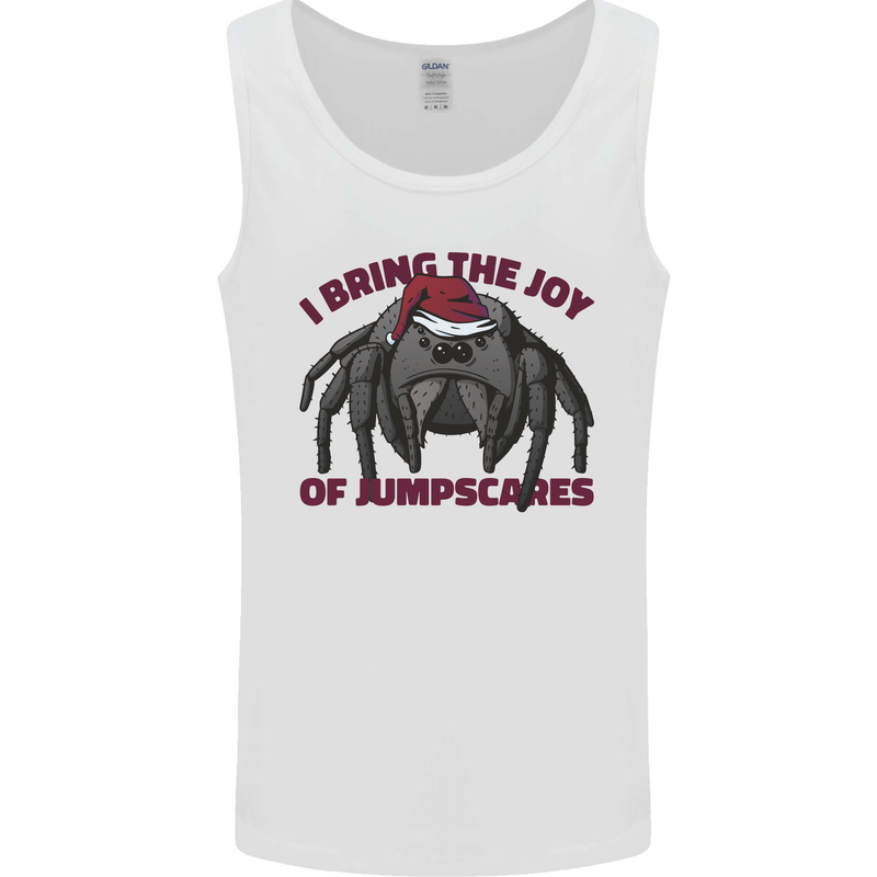 Christmas Tarantula Funny Xmas Spider Mens Vest Tank Top White