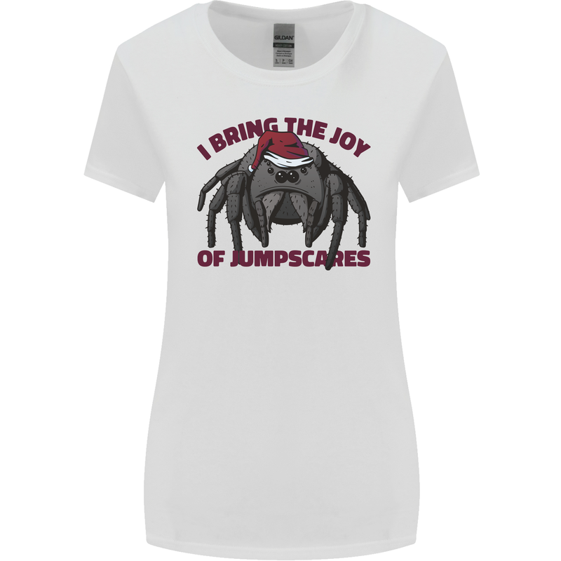 Christmas Tarantula Funny Xmas Spider Womens Wider Cut T-Shirt White