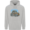 Christmas Tractor Farming Farmer Xmas Childrens Kids Hoodie Sports Grey