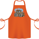 Christmas Tractor Farming Farmer Xmas Cotton Apron 100% Organic Orange