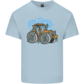 Christmas Tractor Farming Farmer Xmas Kids T-Shirt Childrens Light Blue
