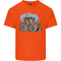 Christmas Tractor Farming Farmer Xmas Kids T-Shirt Childrens Orange