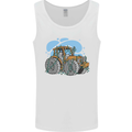 Christmas Tractor Farming Farmer Xmas Mens Vest Tank Top White