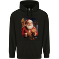 Christmas Traditional Santa With Cookies Xmas Childrens Kids Hoodie Black