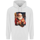 Christmas Traditional Santa With Cookies Xmas Childrens Kids Hoodie White
