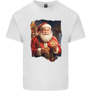 Christmas Traditional Santa With Cookies Xmas Mens Cotton T-Shirt Tee Top White