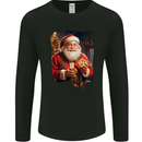 Christmas Traditional Santa With Cookies Xmas Mens Long Sleeve T-Shirt Black