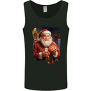 Christmas Traditional Santa With Cookies Xmas Mens Vest Tank Top Black
