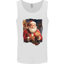 Christmas Traditional Santa With Cookies Xmas Mens Vest Tank Top White