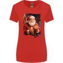 Christmas Traditional Santa With Cookies Xmas Womens Wider Cut T-Shirt Red