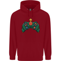 Christmas Tree Video Game Controller Joypad Xmas Childrens Kids Hoodie Red