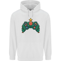 Christmas Tree Video Game Controller Joypad Xmas Childrens Kids Hoodie White