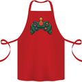 Christmas Tree Video Game Controller Joypad Xmas Cotton Apron 100% Organic Red