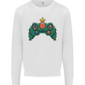 Christmas Tree Video Game Controller Joypad Xmas Kids Sweatshirt Jumper White