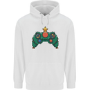 Christmas Tree Video Game Controller Joypad Xmas Mens 80% Cotton Hoodie White