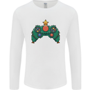 Christmas Tree Video Game Controller Joypad Xmas Mens Long Sleeve T-Shirt White