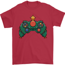 Christmas Tree Video Game Controller Joypad Xmas Mens T-Shirt 100% Cotton Red