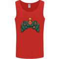 Christmas Tree Video Game Controller Joypad Xmas Mens Vest Tank Top Red