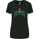 Christmas Tree Video Game Controller Joypad Xmas Womens Wider Cut T-Shirt Black