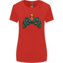 Christmas Tree Video Game Controller Joypad Xmas Womens Wider Cut T-Shirt Red