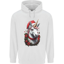 Christmas Unicorn Wreath Xmas Childrens Kids Hoodie White