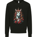 Christmas Unicorn Xmas Horse Mens Sweatshirt Jumper Black
