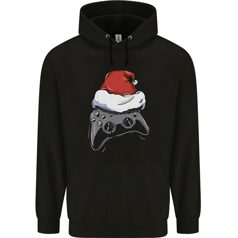 Christmas Video Game Controller Gaming Joypad Childrens Kids Hoodie Black