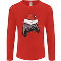 Christmas Video Game Controller Gaming Joypad Mens Long Sleeve T-Shirt Red