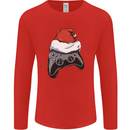 Christmas Video Game Controller Gaming Joypad Mens Long Sleeve T-Shirt Red