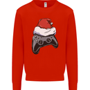 Christmas Video Game Controller Gaming Joypad Mens Sweatshirt Jumper Bright Red
