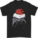 Christmas Video Game Controller Gaming Joypad Mens T-Shirt 100% Cotton Black