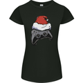 Christmas Video Game Controller Gaming Joypad Womens Petite Cut T-Shirt Black