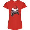Christmas Video Game Controller Gaming Joypad Womens Petite Cut T-Shirt Red