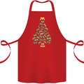 Christmas Video Game Controller Tree Joypad Xmas Cotton Apron 100% Organic Red