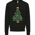 Christmas Video Game Controller Tree Joypad Xmas Mens Sweatshirt Jumper Black