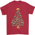 Christmas Video Game Controller Tree Joypad Xmas Mens T-Shirt 100% Cotton Red