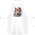 Christmas Wolf Cotton Apron 100% Organic White